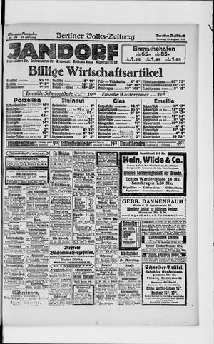 Berliner Volkszeitung vom 15.08.1920