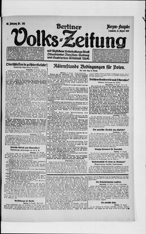 Berliner Volkszeitung vom 21.08.1920