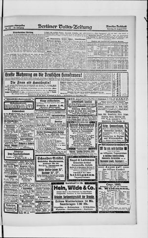 Berliner Volkszeitung vom 22.08.1920