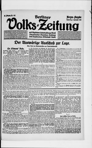 Berliner Volkszeitung vom 02.09.1920