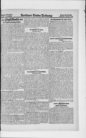 Berliner Volkszeitung vom 02.09.1920