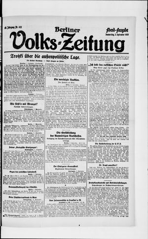Berliner Volkszeitung vom 02.09.1920