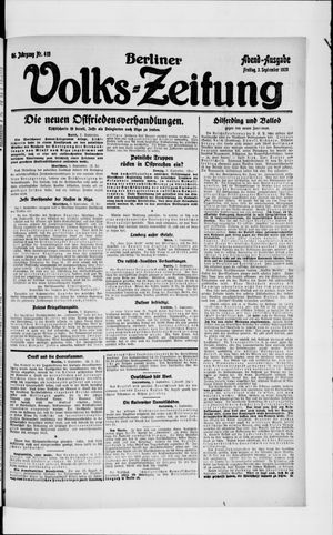 Berliner Volkszeitung vom 03.09.1920