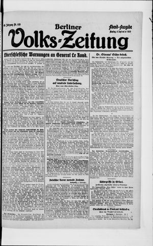 Berliner Volkszeitung vom 06.09.1920