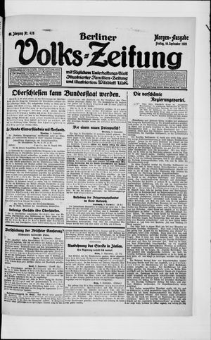 Berliner Volkszeitung vom 10.09.1920