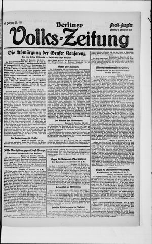 Berliner Volkszeitung vom 13.09.1920