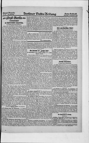 Berliner Volkszeitung vom 14.09.1920
