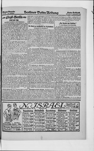 Berliner Volkszeitung vom 15.09.1920