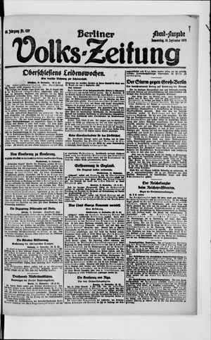Berliner Volkszeitung vom 16.09.1920
