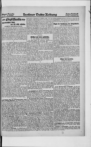 Berliner Volkszeitung vom 17.09.1920