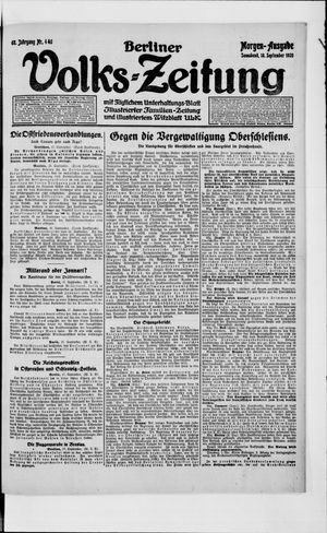 Berliner Volkszeitung vom 18.09.1920