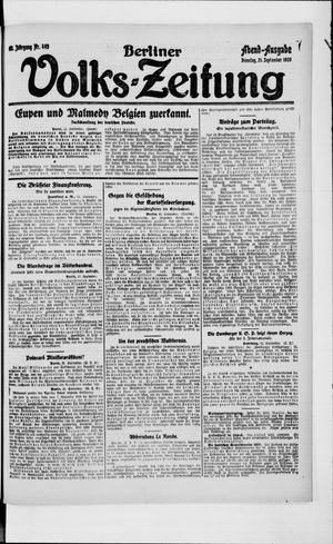 Berliner Volkszeitung vom 21.09.1920