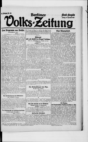 Berliner Volkszeitung vom 24.09.1920