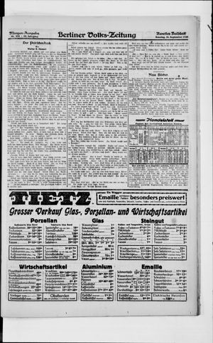 Berliner Volkszeitung vom 26.09.1920