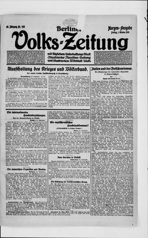 Berliner Volkszeitung on Oct 1, 1920