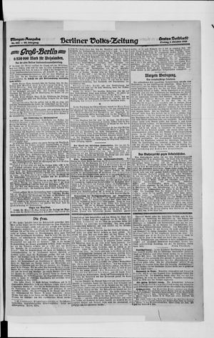 Berliner Volkszeitung on Oct 1, 1920