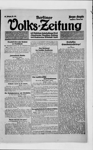 Berliner Volkszeitung vom 02.10.1920