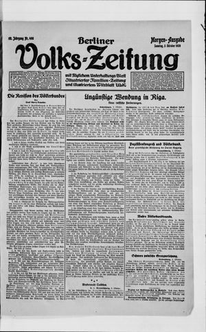 Berliner Volkszeitung vom 03.10.1920