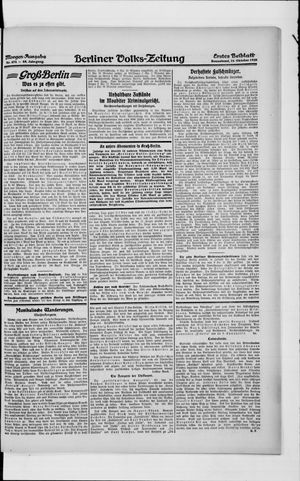 Berliner Volkszeitung vom 16.10.1920