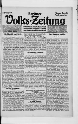 Berliner Volkszeitung vom 19.10.1920