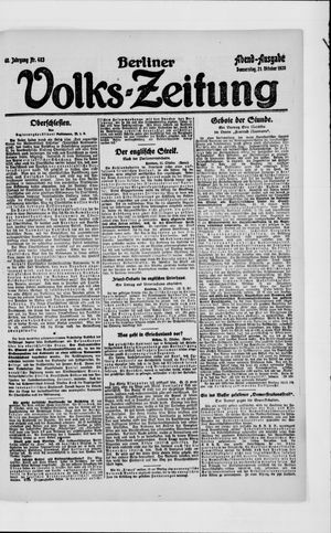 Berliner Volkszeitung vom 21.10.1920