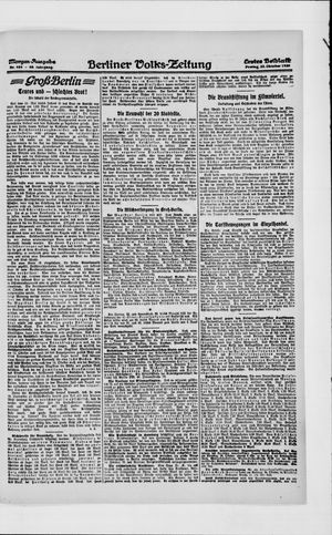 Berliner Volkszeitung vom 22.10.1920