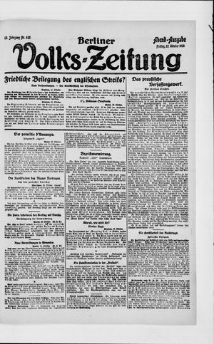 Berliner Volkszeitung vom 22.10.1920