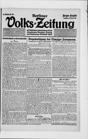 Berliner Volkszeitung vom 23.10.1920