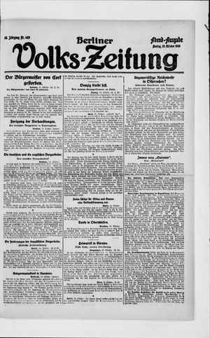 Berliner Volkszeitung vom 25.10.1920