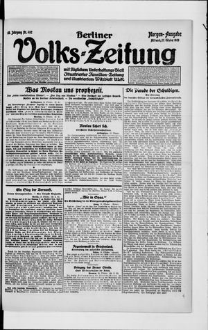 Berliner Volkszeitung vom 27.10.1920