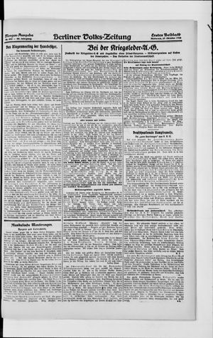 Berliner Volkszeitung vom 27.10.1920