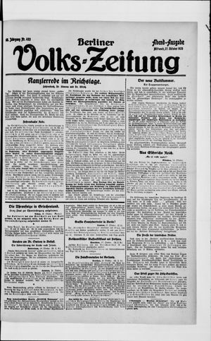Berliner Volkszeitung vom 27.10.1920