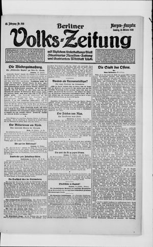 Berliner Volkszeitung vom 31.10.1920