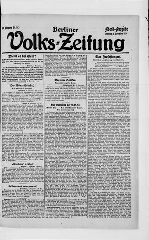 Berliner Volkszeitung vom 02.11.1920