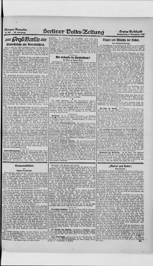 Berliner Volkszeitung vom 04.11.1920