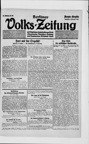 Berliner Volkszeitung vom 06.11.1920