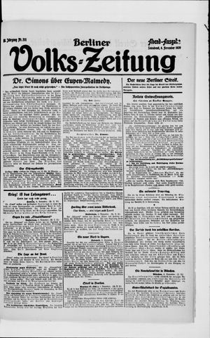 Berliner Volkszeitung vom 06.11.1920