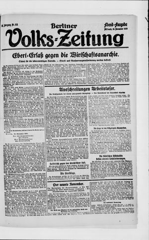Berliner Volkszeitung vom 10.11.1920
