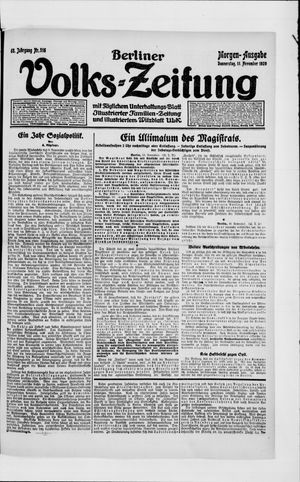 Berliner Volkszeitung vom 11.11.1920