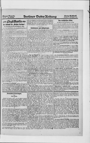 Berliner Volkszeitung vom 12.11.1920