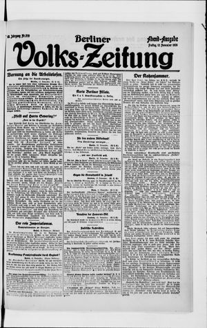 Berliner Volkszeitung vom 12.11.1920