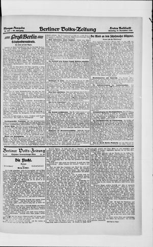 Berliner Volkszeitung vom 16.11.1920