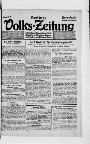 Berliner Volkszeitung vom 18.11.1920