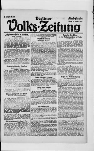 Berliner Volkszeitung vom 22.11.1920