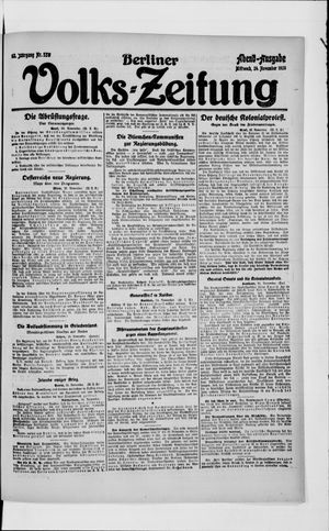 Berliner Volkszeitung vom 24.11.1920