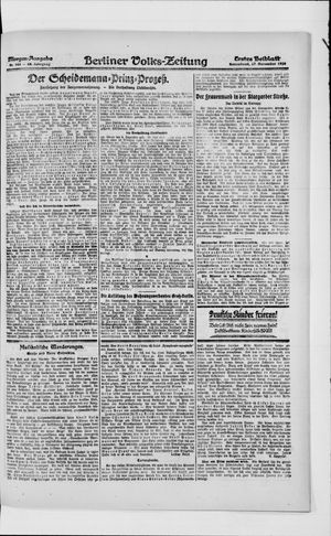 Berliner Volkszeitung vom 27.11.1920