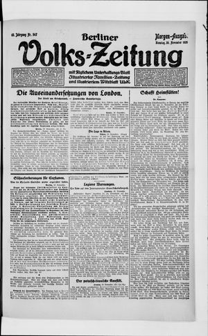 Berliner Volkszeitung vom 30.11.1920