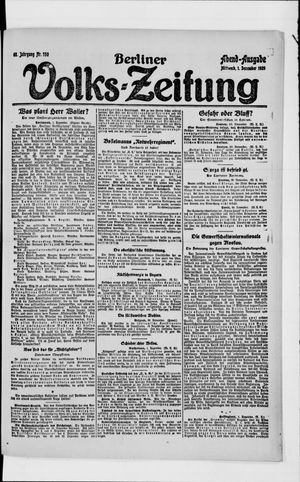 Berliner Volkszeitung vom 01.12.1920