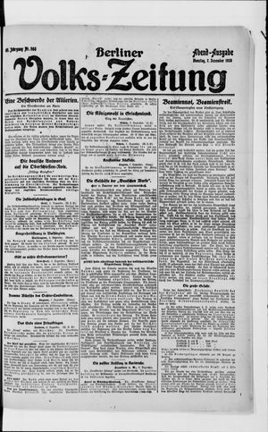 Berliner Volkszeitung on Dec 7, 1920