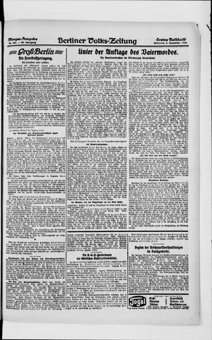 Berliner Volkszeitung on Dec 8, 1920